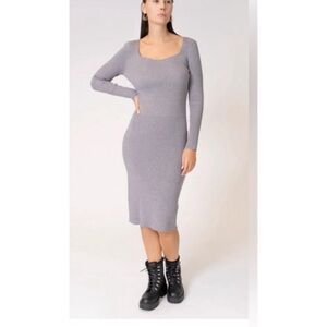 NWT Area Stars Sweetheart Neckline Sweater Dress Gray XS & S